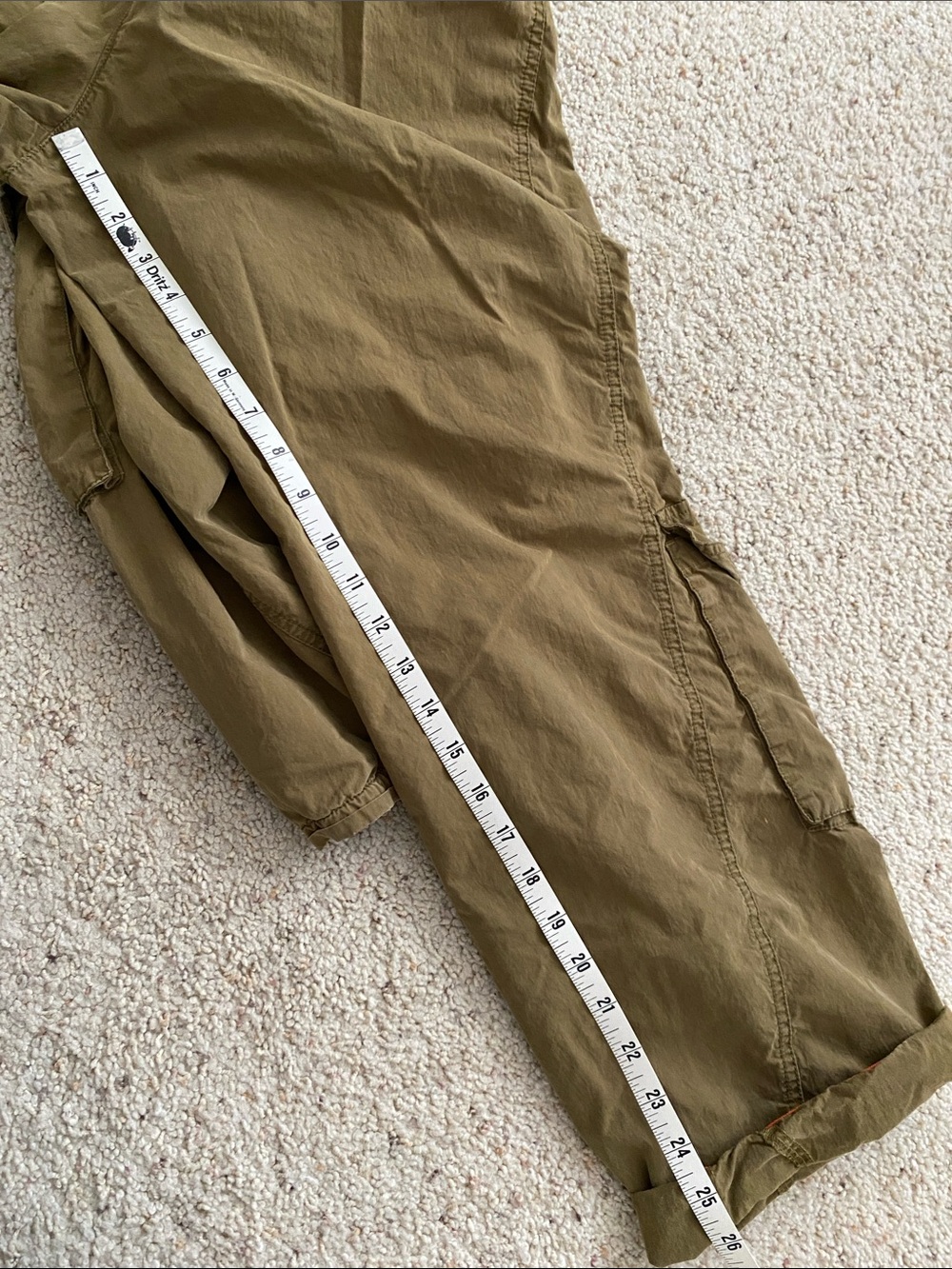 Free People Movement Cargo Parachute Pants. Green Khaki. S. - Picture 11 of 12